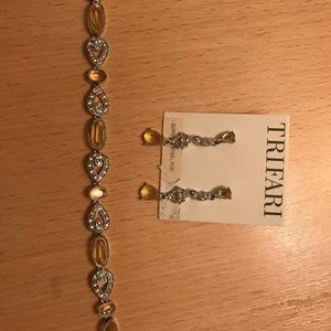 Vintage Trifari Earrings And Bracelet